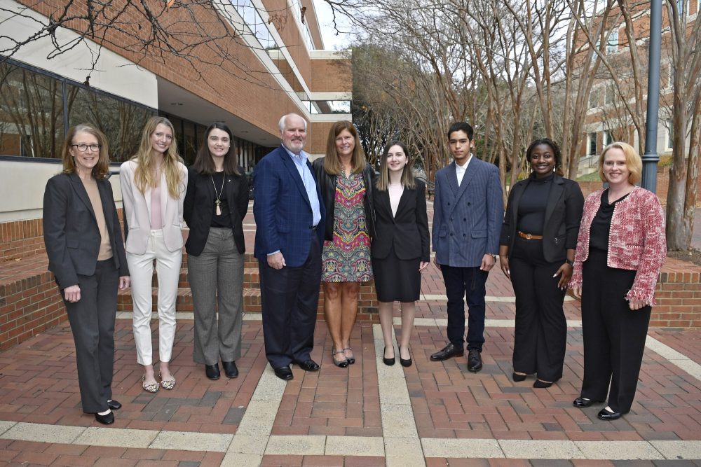 Niblock Scholars with Belk College alumni Robert and Melanie Niblock.