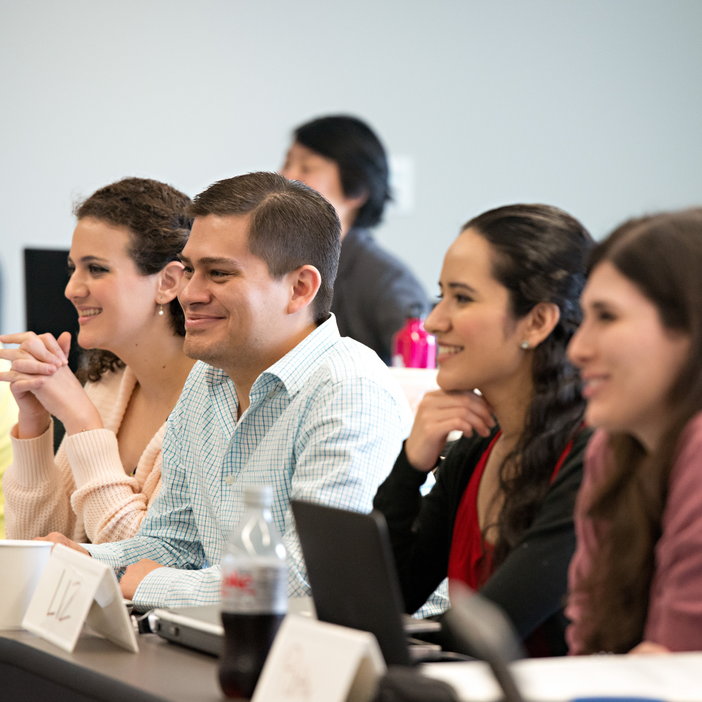 Closeup of students in a classroom