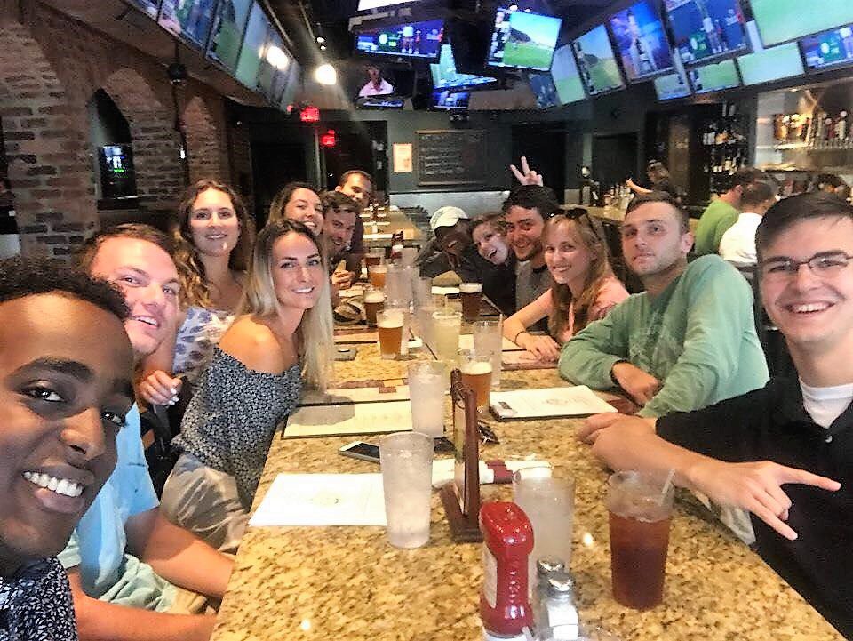 Students celebrate completing a successful exam week