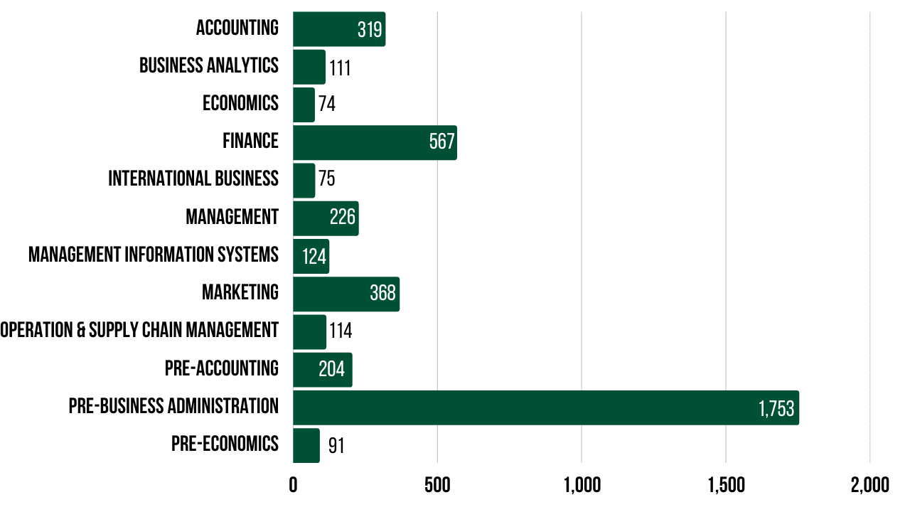 2021 Undergraduate Programs Enrollment by Major
