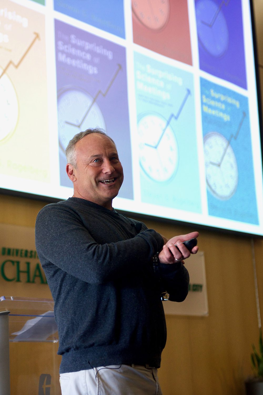 Dr. Steven Rogelberg giving a presentation.