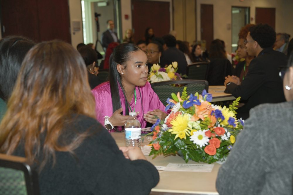 Signature event: CONNECT Leadership Development Summit. UNC Charlotte students networking at the CONNECT Leadership Development Summit