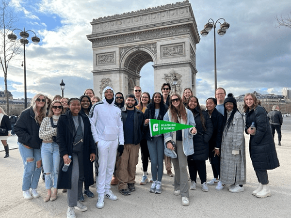 Belk College of Business students in Paris, France