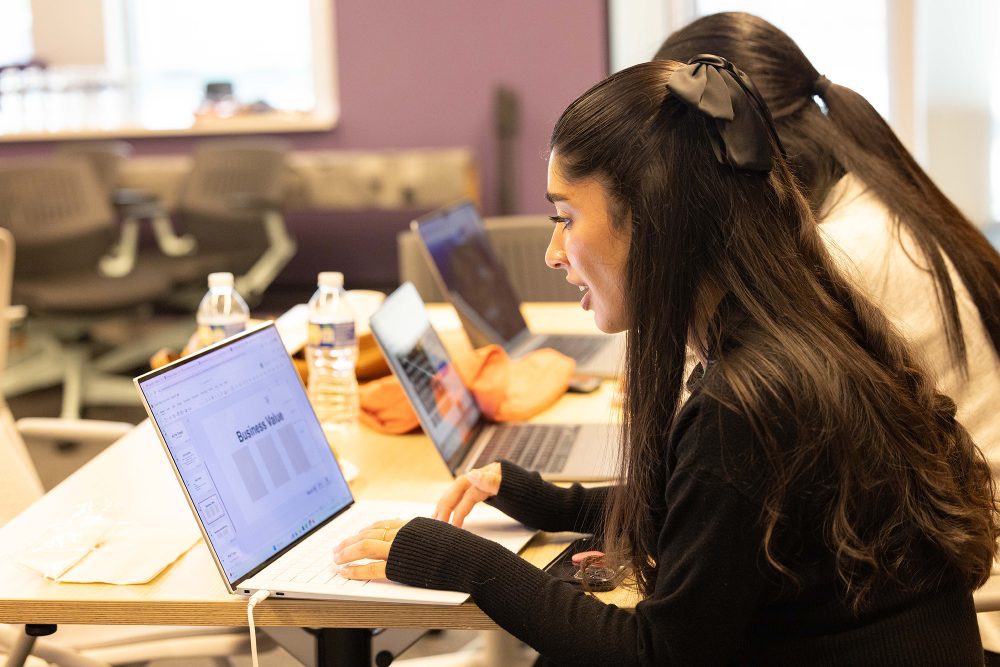 UNC Charlotte student at the Truist Immersive Learning Event