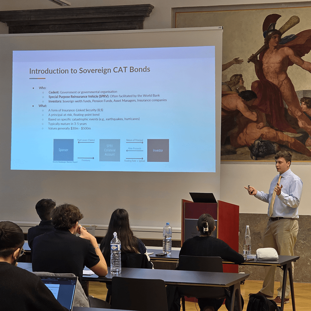 Isaac Nechvatal ‘24 analyzed the role of catastrophe bonds in improving economic resiliency in developing countries as they deal with catastrophic events.