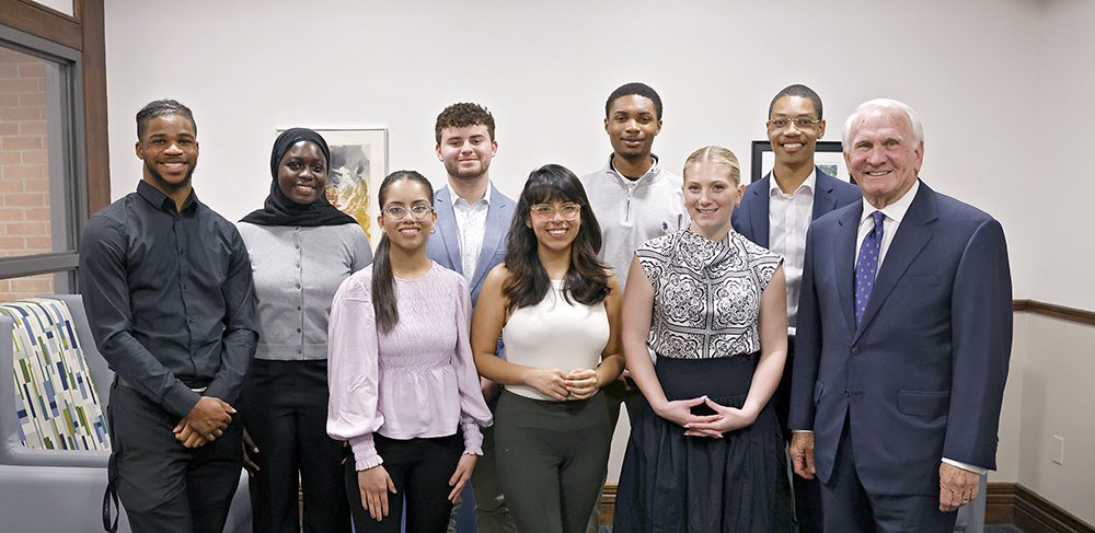 Purdy met with Belk College students after the C-Suite presentation.